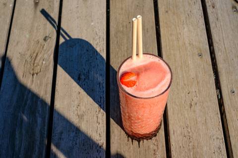 Erdbeercocktail Nahaufnahme